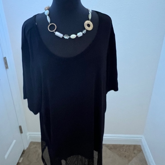 Black ChaCha Vente dress with see through hemline. - Picture 1 of 2